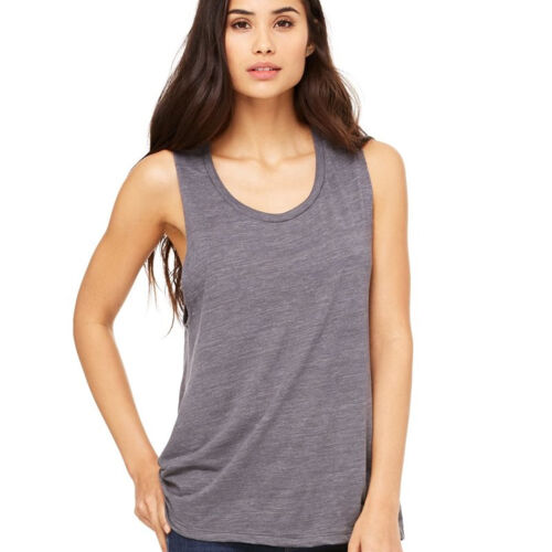 Bella + Canvas - Women's Flowy Scoop Muscle Tank - 8803 Thumbnail