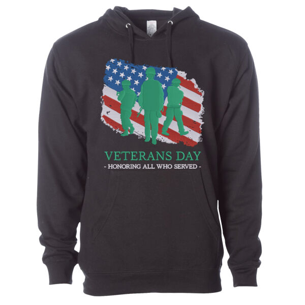 Happy Veterans Day Hoodie - Embroider Thumbnail