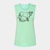 Bella + Canvas - Women's Flowy Scoop Muscle Tank - 8803 Thumbnail