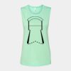 Bella + Canvas - Women's Flowy Scoop Muscle Tank - 8803 Thumbnail