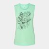 Bella + Canvas - Women's Flowy Scoop Muscle Tank - 8803 Thumbnail