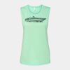 Bella + Canvas - Women's Flowy Scoop Muscle Tank - 8803 Thumbnail