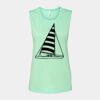 Bella + Canvas - Women's Flowy Scoop Muscle Tank - 8803 Thumbnail