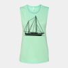 Bella + Canvas - Women's Flowy Scoop Muscle Tank - 8803 Thumbnail