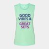Bella + Canvas - Women's Flowy Scoop Muscle Tank - 8803 Thumbnail
